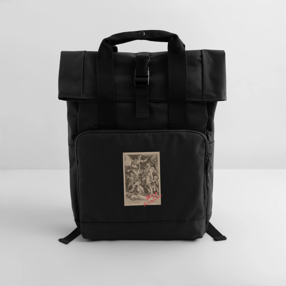 Stay Fearless - Batch1 - Rolltop Rucksack mit zwei Griffen - Schwarz