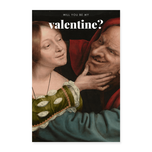 Will you be my valentine - Batch1 - Poster 40x60 cm - Weiß