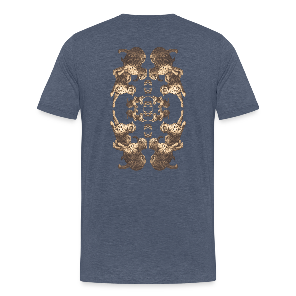 Eye of the Tiger - Batch1 - Männer Premium T-Shirt - Blau meliert