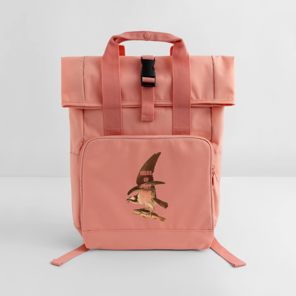 Birds of prey don't sing - Batch1 - Rolltop Rucksack mit zwei Griffen - Schwarz