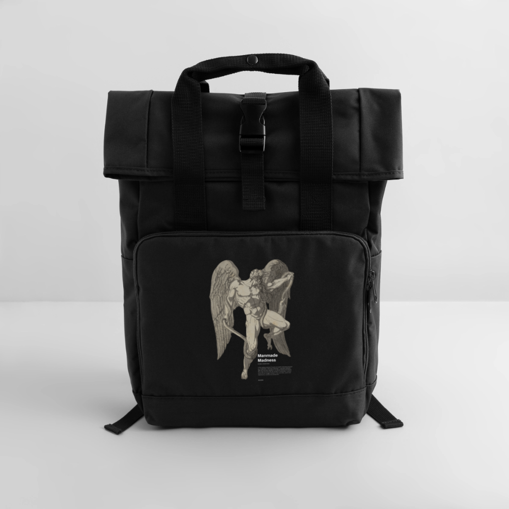 Manmade Madness - Batch1 - Rolltop Rucksack mit zwei Griffen - Schwarz