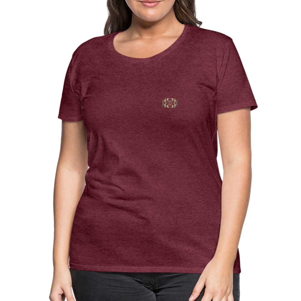 Eye of the Tiger - Batch1 - Frauen Premium T-Shirt - Bordeauxrot meliert