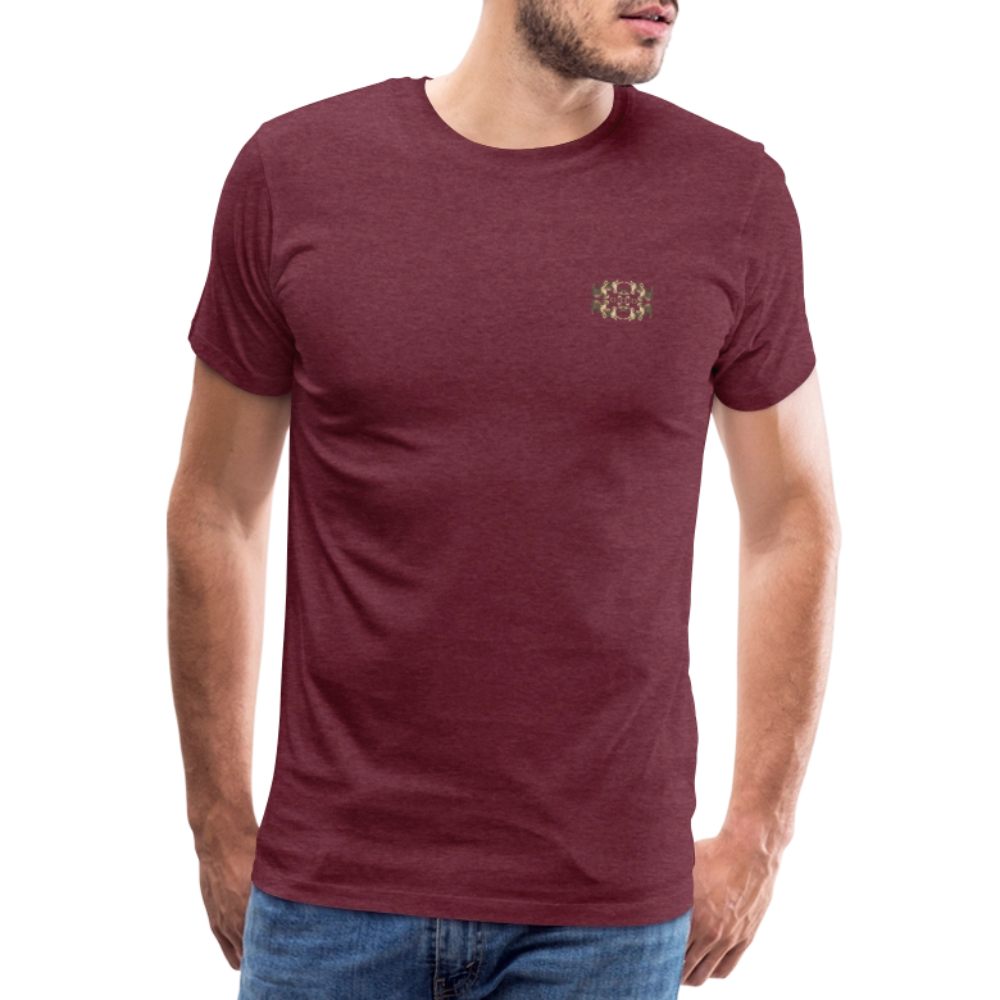 Eye of the Tiger - Batch1 - Männer Premium T-Shirt - Bordeauxrot meliert