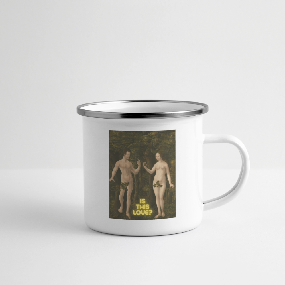 Is this Love - Batch1 - Emaille-Tasse - Weiß